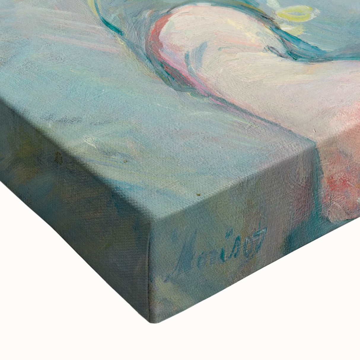 Large black and white landscape art painting on canvas, featuring a serene mountain scene, ideal for bedroom wall decor.
