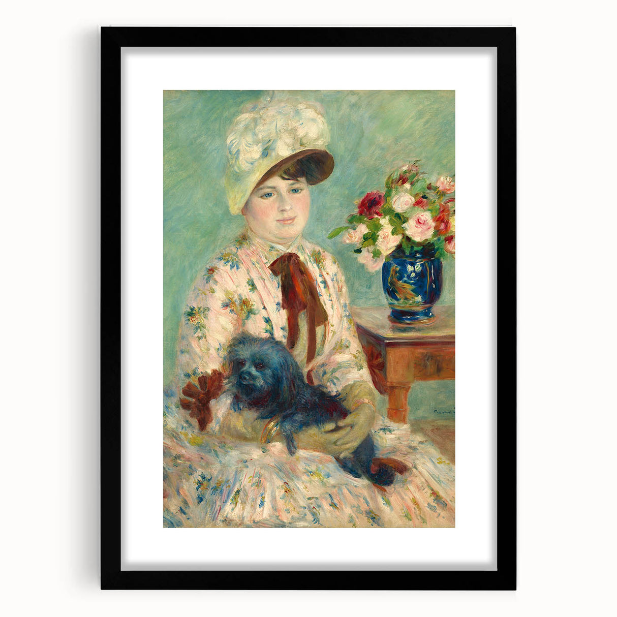 Extra large abstract art print on canvas, featuring vibrant, textured swirls of color, ideal for living room decor.