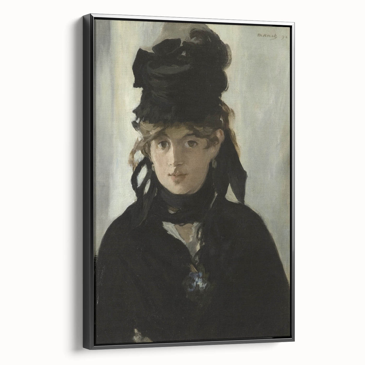 Black and white vintage poster art of a landscape, ideal for bedroom wall decor, printed on canvas.