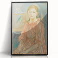 Large abstract wall art featuring swirling blue and gold patterns on canvas, suitable for modern art wall decor.