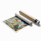 Extra large floral art on canvas, featuring vibrant pink and green tones.