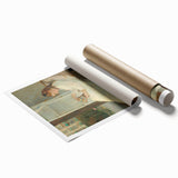 Extra large canvas featuring an abstract floral design in pastel shades.