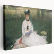 Large abstract canvas art in muted gray and blue tones, ideal for kitchen wall decor.