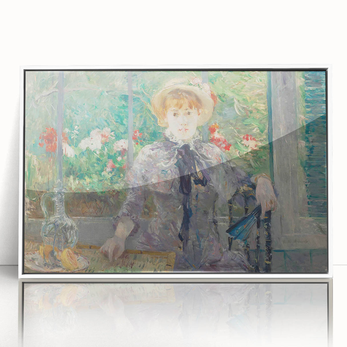 Art deco poster featuring a geometric pattern in soft pastels, printed on rolled canvas, ideal for nursery wall art.