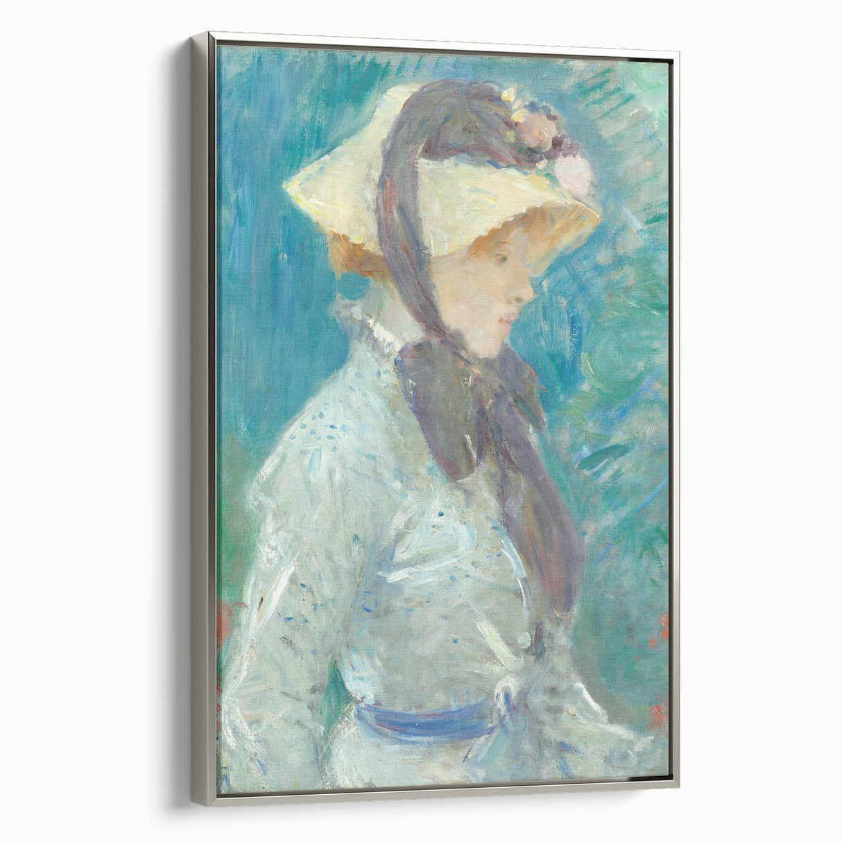 Landscape art painting depicting a colorful forest scene on a vintage poster, ideal for living room decor.