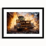 Extra large abstract art print featuring a textured mix of vibrant colors on canvas, ideal for living room decor.
