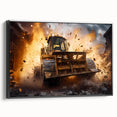 Black and white vintage poster art of a classic car, printed on canvas, suitable for bedroom wall decor.