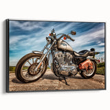 Black and white vintage poster art of a landscape, printed on canvas, suitable for bedroom wall decor.