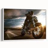 Vintage poster art featuring a classic car in vibrant colors on an extra-large canvas, ideal for living room decor.