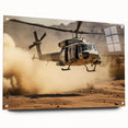 Large abstract wall art in blue and gray tones on a rolled canvas.