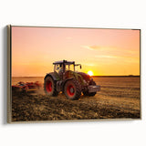 Landscape painting depicting a vintage car in black and white tones on a canvas, ideal for bedroom wall art.