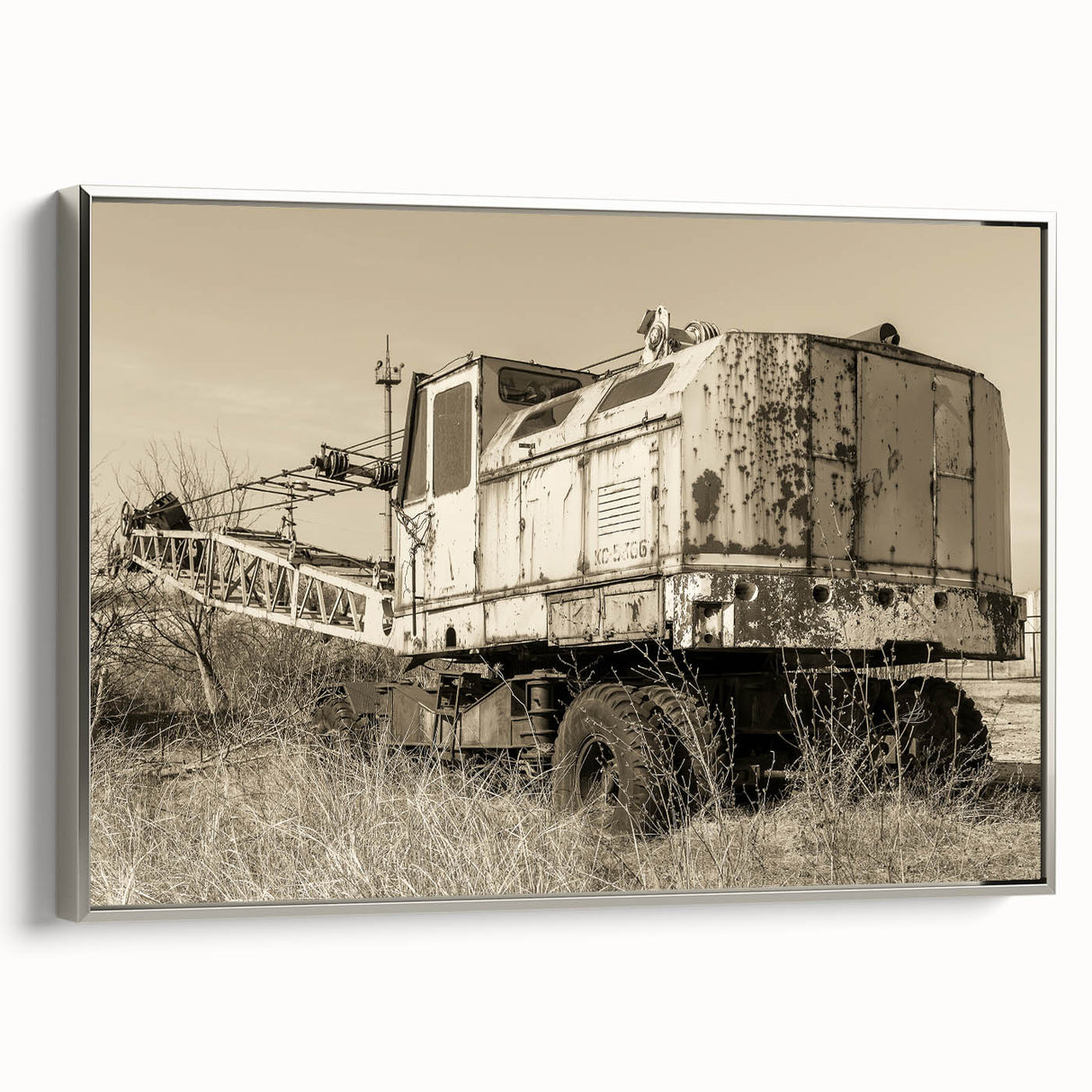 Landscape art painting of a vintage car in colorful tones on a black background, ideal for a modern living room.