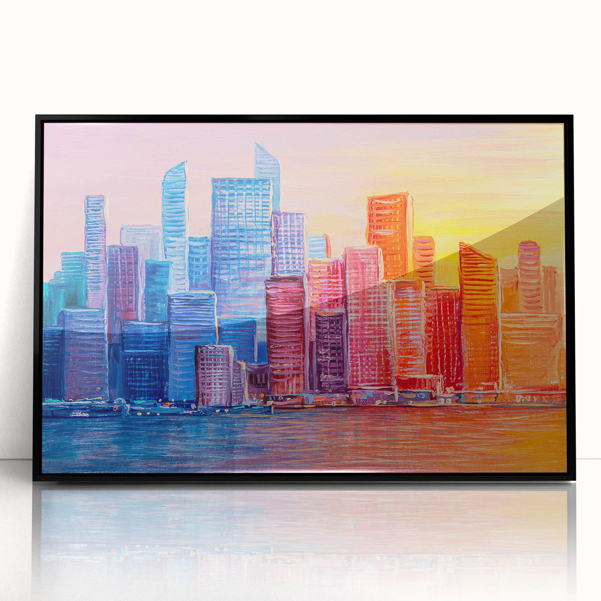 Framed abstract architecture wall art featuring geometric shapes in black and white, designed to enhance modern interiors with a sleek aesthetic.