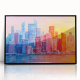 Framed abstract architecture wall art featuring geometric shapes in black and white, designed to enhance modern interiors with a sleek aesthetic.