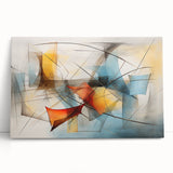 Abstract expressionist wall art collection showcasing vibrant colors and dynamic brushstrokes on stretched canvas, perfect for modern decor.