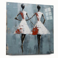 Abstract figurative wall art collection displayed in acrylic glass, showcasing vibrant colors and unique designs, ideal for modern decor.