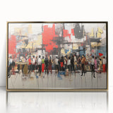 Framed abstract figurative wall art featuring a minimalist gold design on a sleek acrylic surface, enhancing modern decor aesthetics.