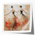 Abstract figurative wall art print showcasing vibrant colors and dynamic shapes, ideal for contemporary home decor and artistic expression.