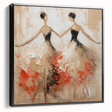 Framed abstract figurative wall art in black with a modern design, showcasing unique shapes and textures against a neutral background.