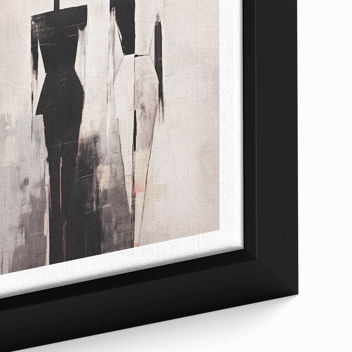 Framed abstract figurative wall art design showcasing vibrant colors and intricate patterns, perfect for modern home decor.