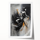 Abstract figurative design wall art print showcasing vibrant colors and fluid shapes, ideal for modern home decor and artistic expression.