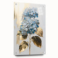 Abstract floral wall art print displayed in an acrylic frame, showcasing vibrant colors and intricate designs, mounted with stylish pins for a modern look.