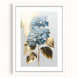 Framed abstract floral wall art in a white mat and frame, showcasing vibrant colors and intricate designs, perfect for modern decor.