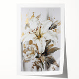 Abstract floral wall art print showcasing vibrant colors and intricate designs, perfect for modern home decor or gallery displays.