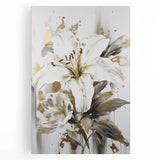 Colorful abstract floral wall art design on stretched canvas, showcasing vibrant hues and intricate patterns for modern home decor.