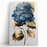 Stretched canvas artwork showcasing vibrant abstract floral designs in a modern color palette, perfect for contemporary home decor.