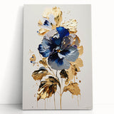Abstract floral canvas wall art collection showcasing vibrant, colorful blooms against a textured background, perfect for modern home decor.