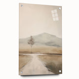 Abstract landscape wall art collection displayed in acrylic glass, showcasing vibrant colors and modern design elements, ideal for contemporary home decor.