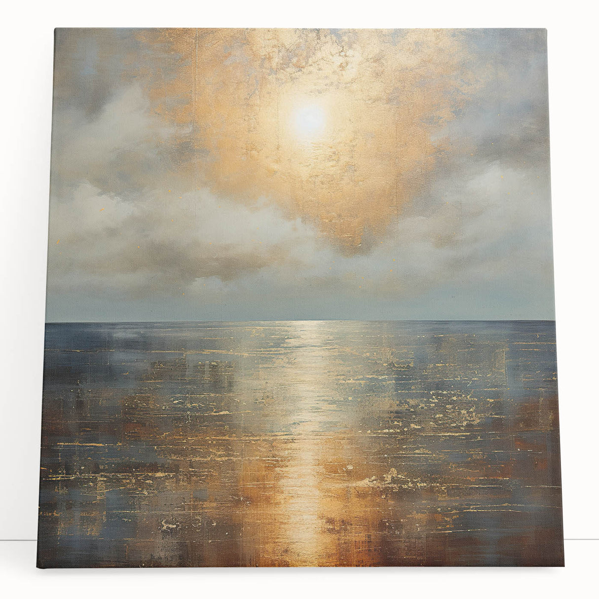 Colorful abstract landscape wall art collection on stretched canvas, featuring vibrant hues and flowing shapes, perfect for modern home decor.
