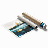 Vibrant abstract landscape wall art print showcasing vivid colors and fluid shapes, ideal for contemporary home decor or art collections.