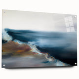 Abstract landscape design wall art collection displayed in acrylic glass, showcasing vibrant colors and textures, ideal for modern decor.