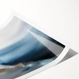 Abstract landscape wall art print showcasing vibrant colors and fluid shapes, rolled and ready for framing to enhance any modern decor.