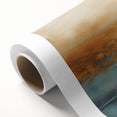Abstract landscape wall art on rolled canvas, featuring vibrant colors and fluid shapes, ideal for modern home decor and artistic expression.