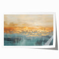 Abstract landscape wall art print showcasing vibrant colors and fluid shapes, rolled for easy framing and display in modern interiors.
