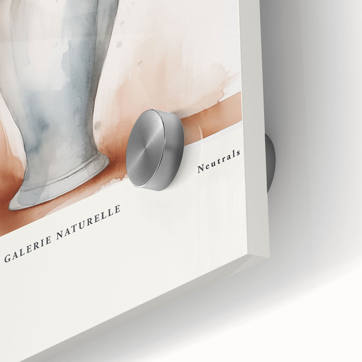 Close-up of an abstract minimalist wall art design on acrylic glass, showcasing soft pastel colors and smooth textures, ideal for modern decor.