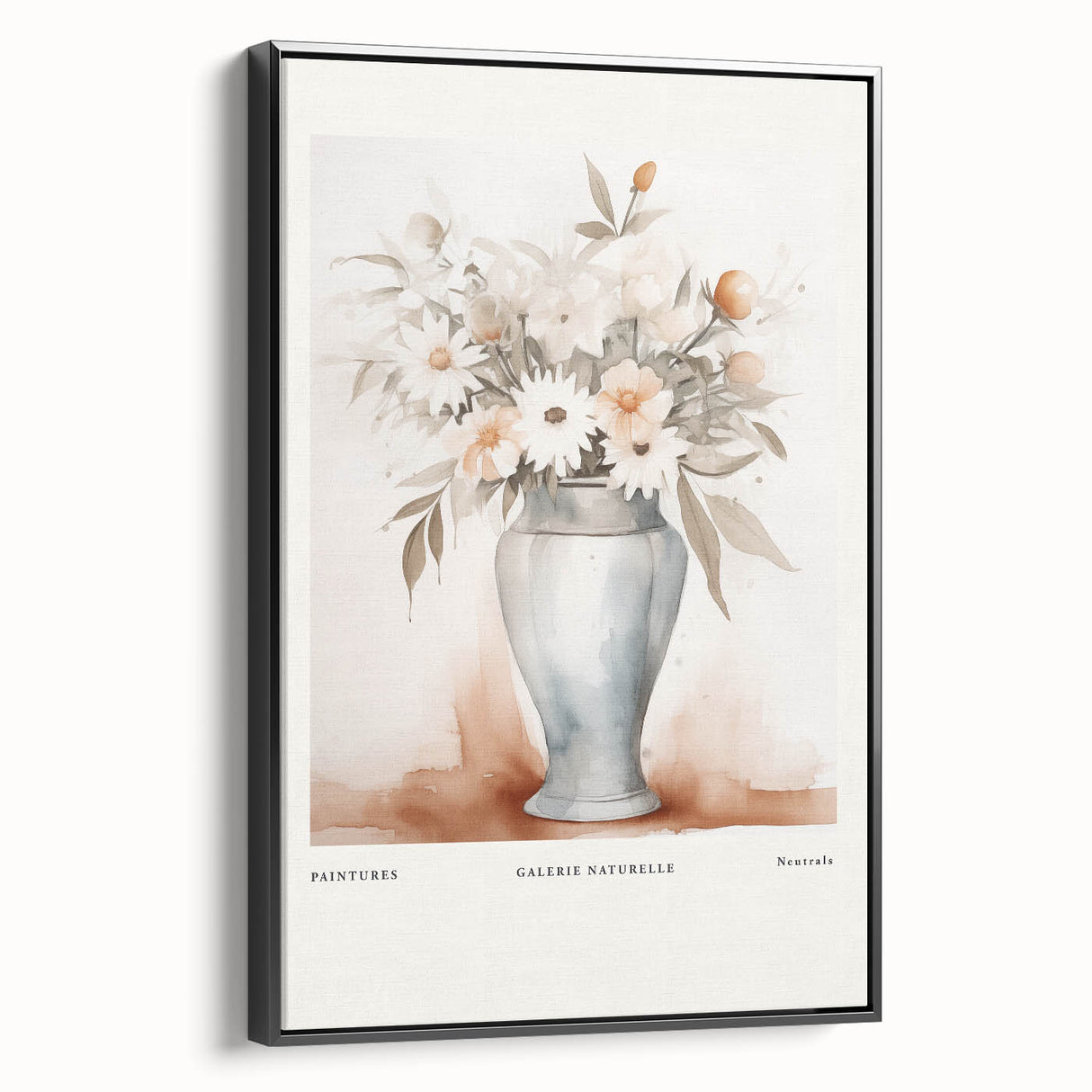 Framed abstract minimalist wall art in black tones, showcasing a sleek design with clean lines, perfect for modern home decor.