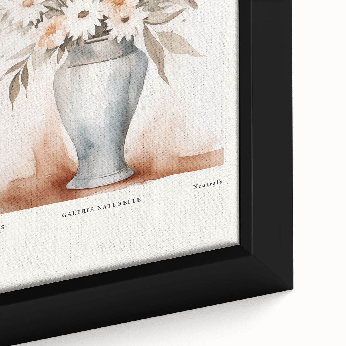 Framed abstract minimalist wall art featuring a close-up of soft pastel colors and geometric shapes, ideal for modern home decor.