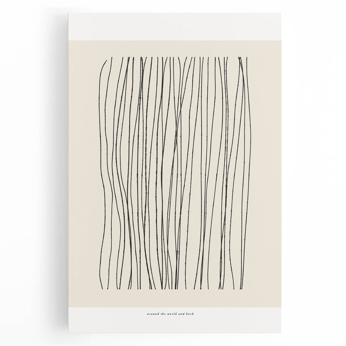 Abstract minimalist wall art design on stretched canvas, showcasing soft pastel colors and geometric shapes, perfect for modern home decor.