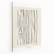 Abstract minimalist wall art collection displayed on stretched canvas, showcasing soft pastel colors and geometric shapes, ideal for modern decor.