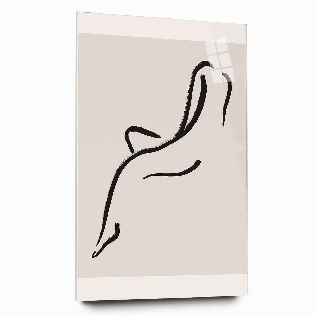 Abstract minimalist wall art collection in acrylic and glass, showcasing a side view of a vibrant, colorful design that enhances modern decor aesthetics.