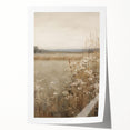 Abstract minimalist wall art print featuring soft pastel colors and organic shapes, rolled and ready for display. Ideal for modern home decor.