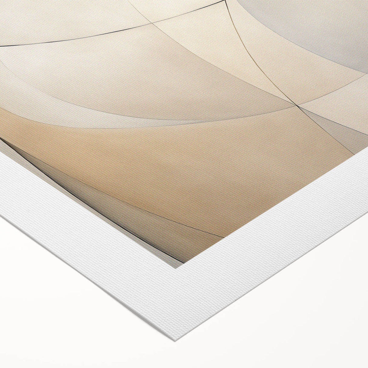Abstract minimalist wall art design featuring soft pastel colors, geometric shapes, and a modern aesthetic, ideal for contemporary home decor. Rolled canvas artwork presented in a protective cardboard tube, ready for display.