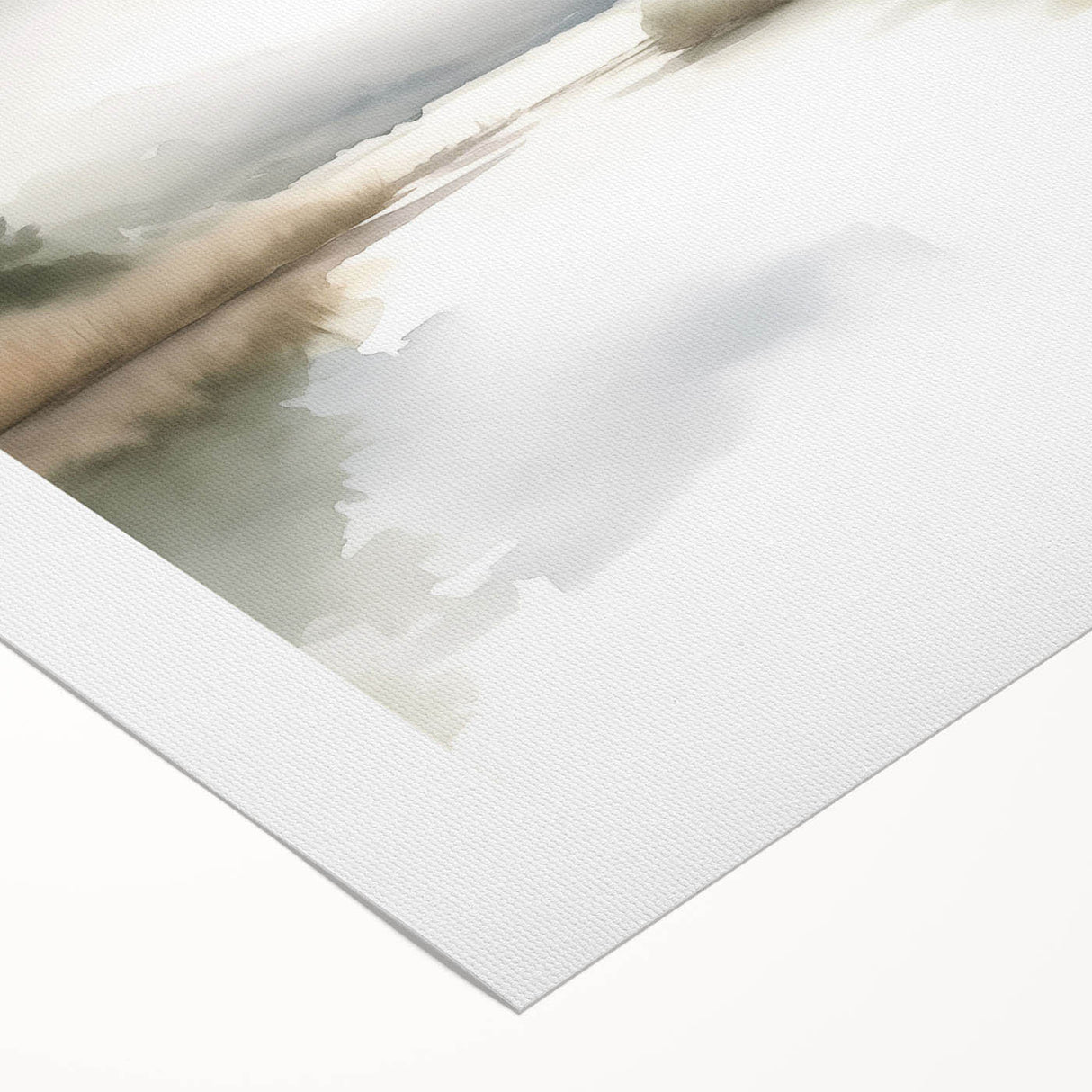 Abstract minimalist wall art design on rolled canvas, showcasing soft pastel colors and fluid shapes. Ideal for modern home decor, delivered in a protective tube.