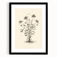 Abstract minimalist wall art piece displayed in a black frame, featuring a sleek design with a white mat. Perfect for modern home decor, enhancing any room's aesthetic.
