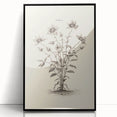 Framed abstract minimalist wall art featuring a sleek black design, showcasing a modern aesthetic ideal for contemporary decor, set against a white backdrop.