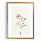 Elegant abstract minimalist wall art featuring a gold frame and mat, showcasing a modern design perfect for contemporary home decor. Ideal for living rooms or offices, this artwork enhances any space with its sophisticated aesthetic.